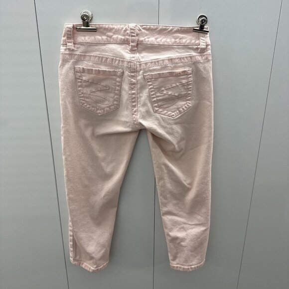 Seven7 Women’s Pink Denim Capri Jeans Size 2 Stretch - Picture 5 of 13